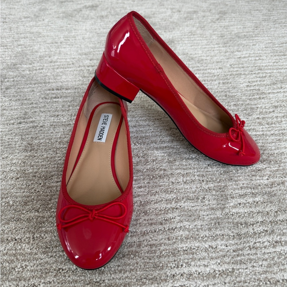 Steve Madden Red Ballet Flats